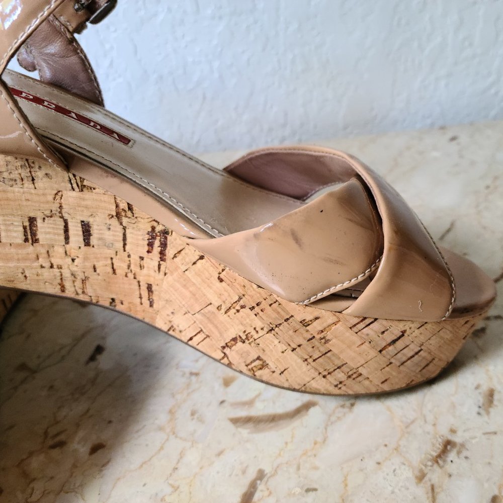 Prada Platform Cork Sandals - Picture 6 of 8